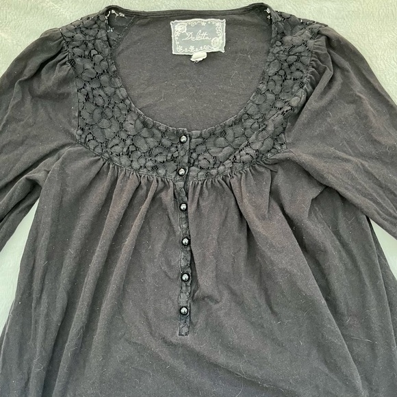 Vintage Deletta Anthropologie Lace Top Size S - Picture 2 of 4